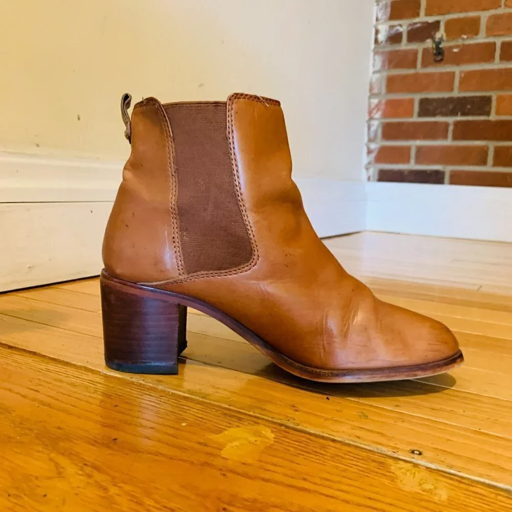 Sam Edelman Women's Ankle Boots Size 6.5 Leather Tan/Brown
